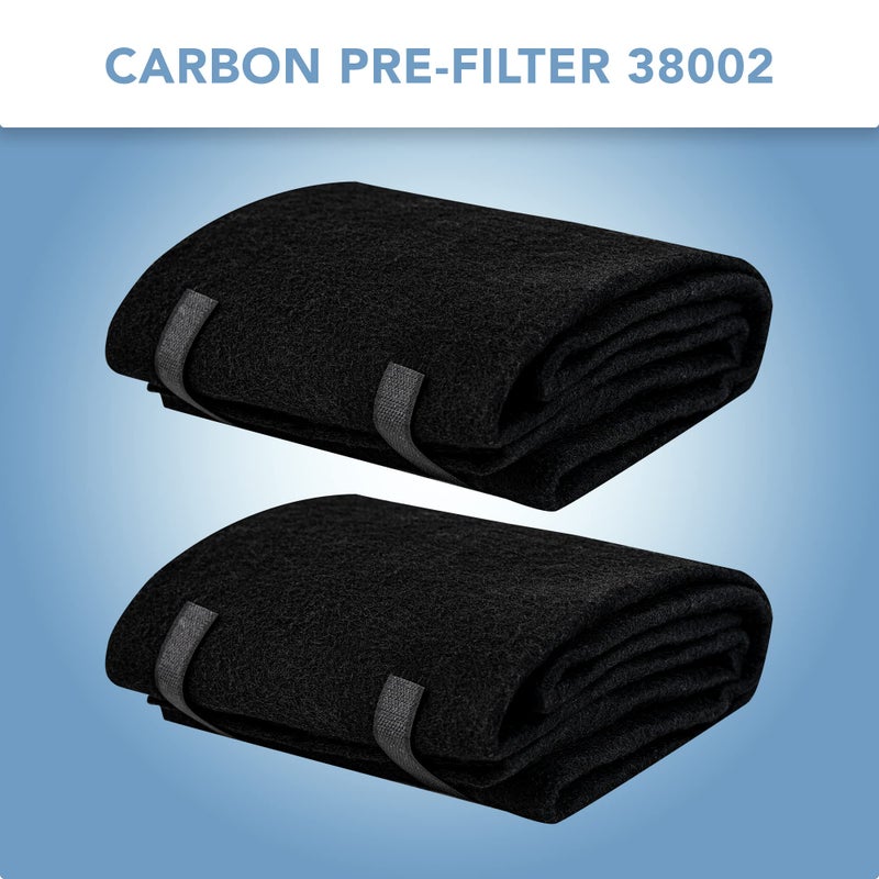 CFS â€“ Pack of 2, Premium Cut-to-Fit Activated Carbon Pre-Filter Pad Compatible with 38002 Models â€“ Fresh & Filtered Air for Indoor and Home â€“ Charcoal Air Filter Sheet â€“ 16" x 48" â€“ Black - Image 2